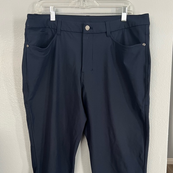 Lululemon Men's ABC Classic-Fit 5 Pocket Pants Navy Blue Size 35 - Picture 1 of 10